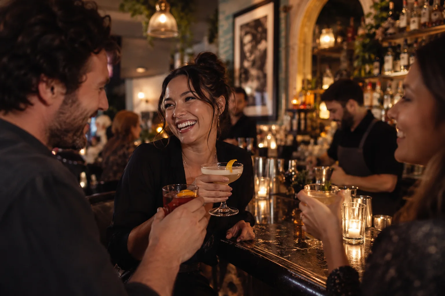 Original conceptual nightlife editorial scene