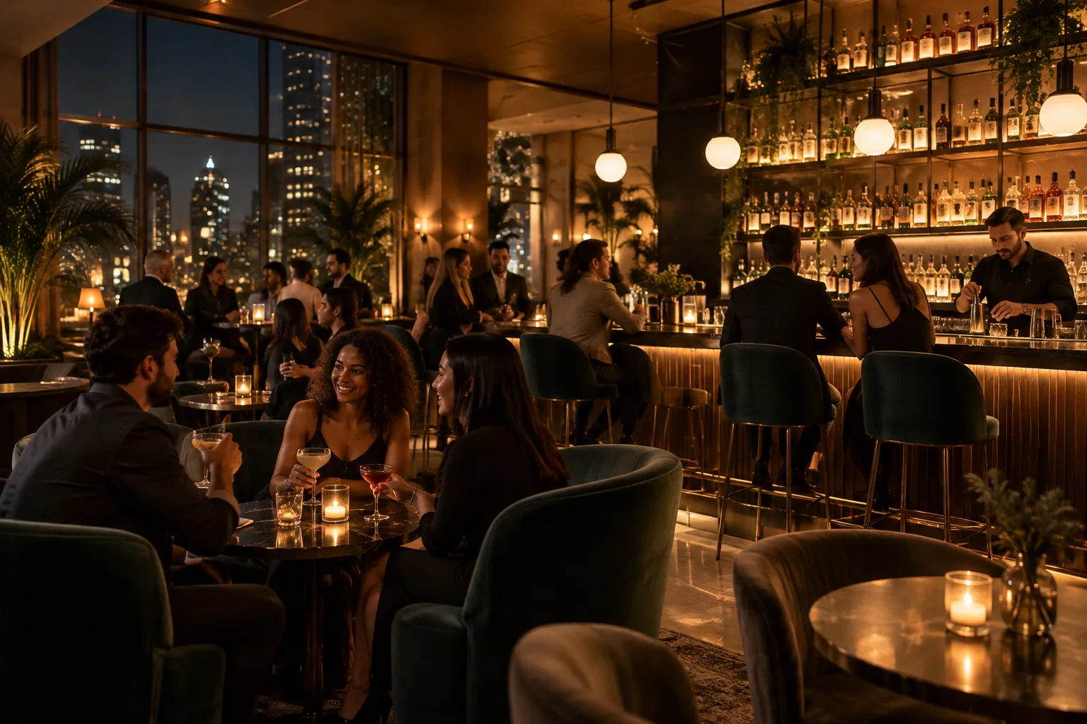 Original conceptual nightlife editorial scene