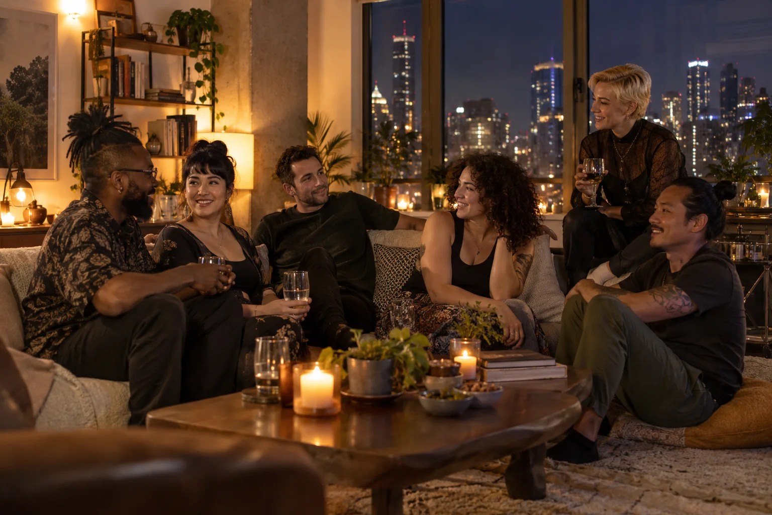 Original conceptual nightlife editorial scene