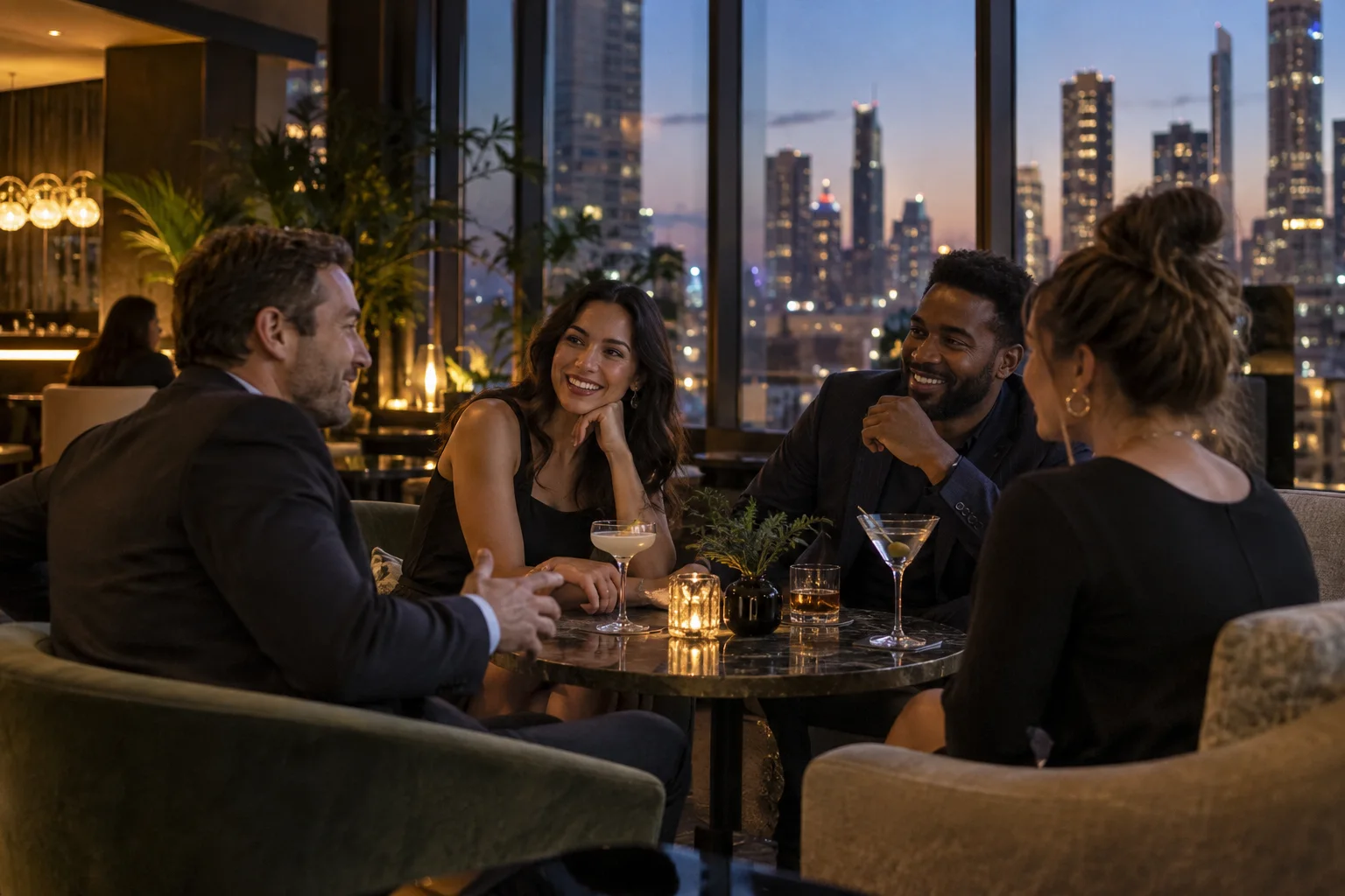 Original conceptual nightlife editorial scene