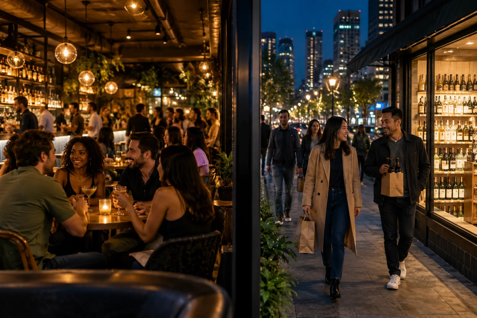 Original conceptual nightlife editorial scene