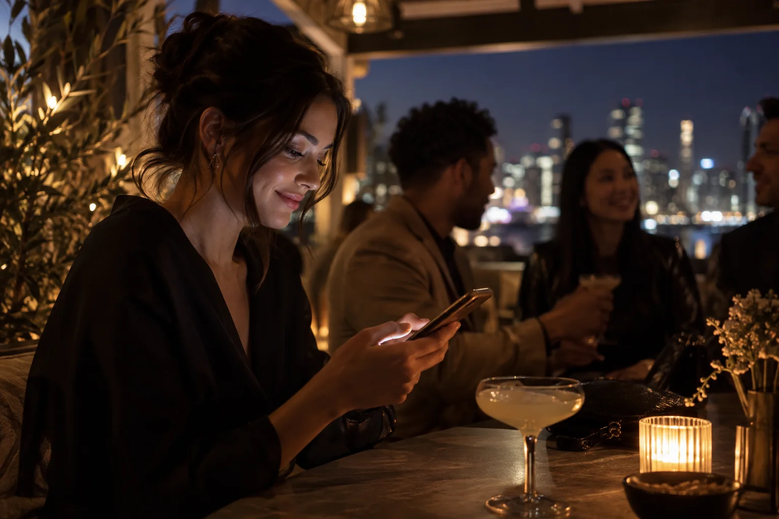 Original conceptual nightlife editorial scene