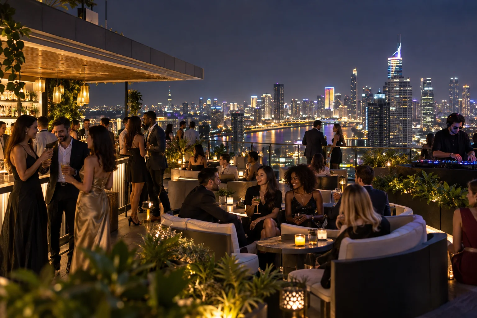 Original conceptual nightlife editorial scene
