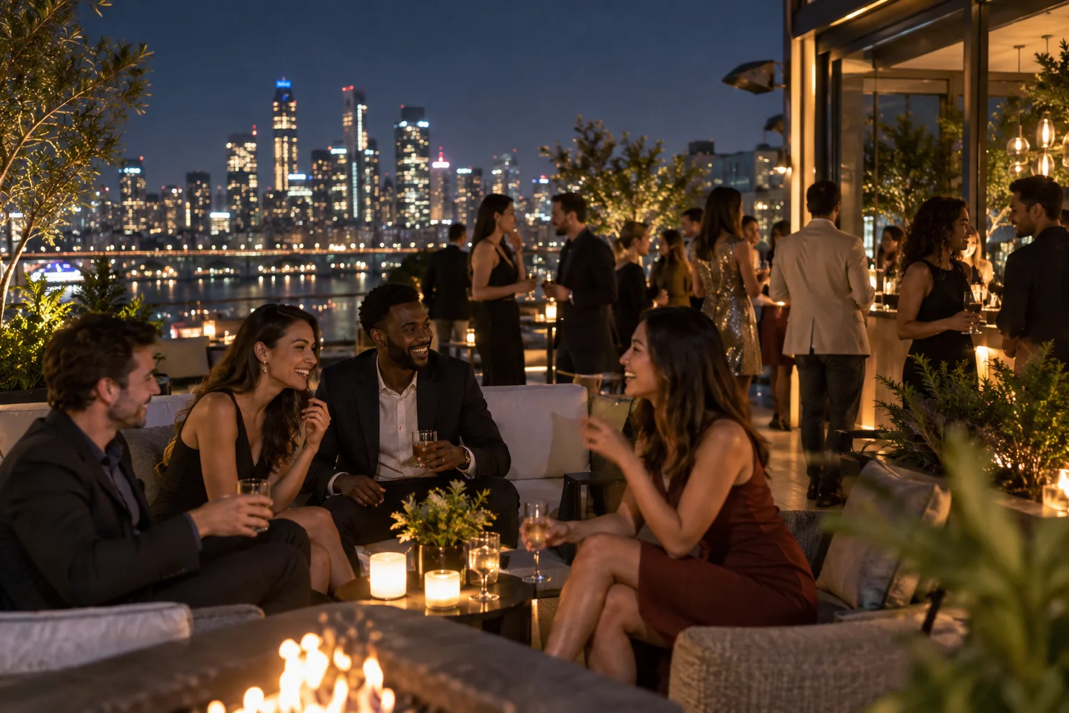Original conceptual nightlife editorial scene