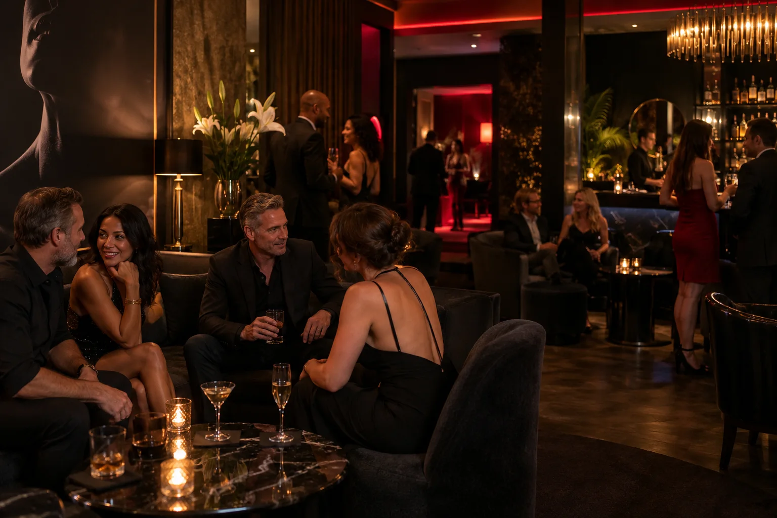 Original conceptual nightlife editorial scene
