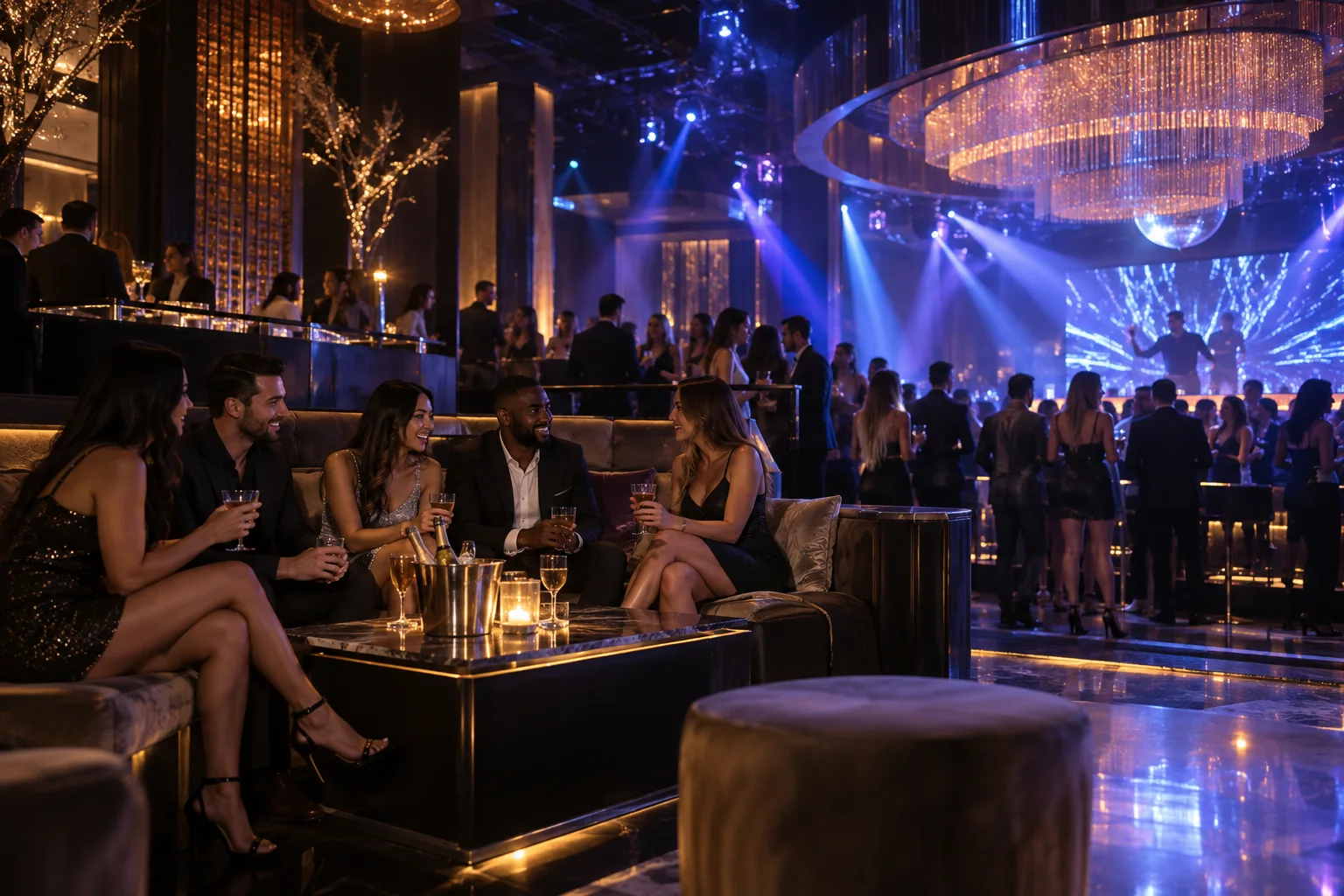 Original conceptual nightlife editorial scene