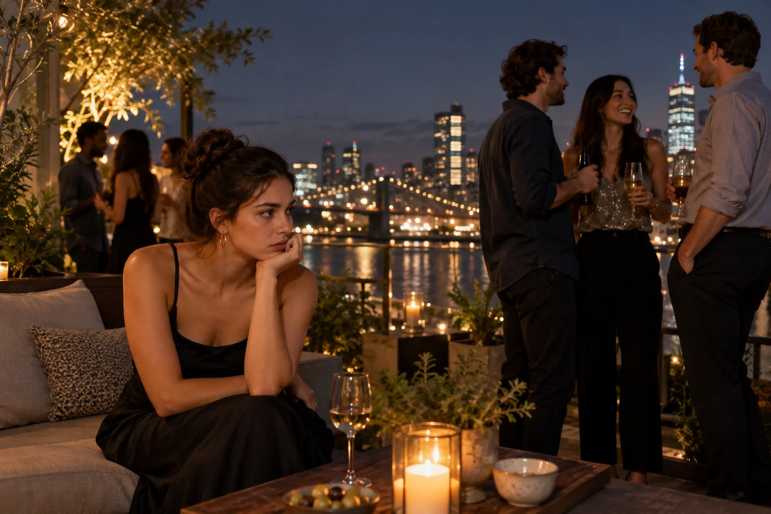 Original conceptual nightlife editorial scene