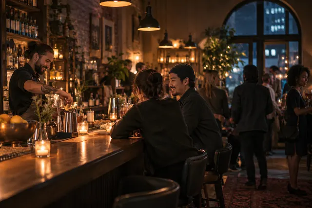 Original conceptual nightlife editorial scene