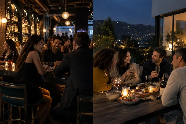Original conceptual nightlife editorial scene